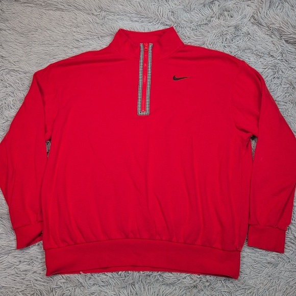 Nike Sweatshirt Womens XS Embroidered Swoosh Half Zip Athletic Comfort Casual - Picture 1 of 11